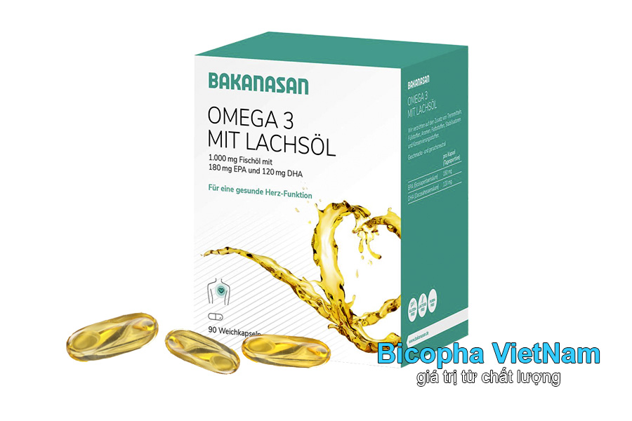 Axit béo Omega 3 Mit Lachsöl bổ sung DHA cho bà bầu