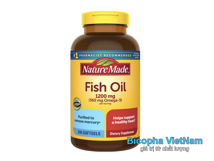 Dầu cá Omega 3 Nature Made Fish Oil 1200mg