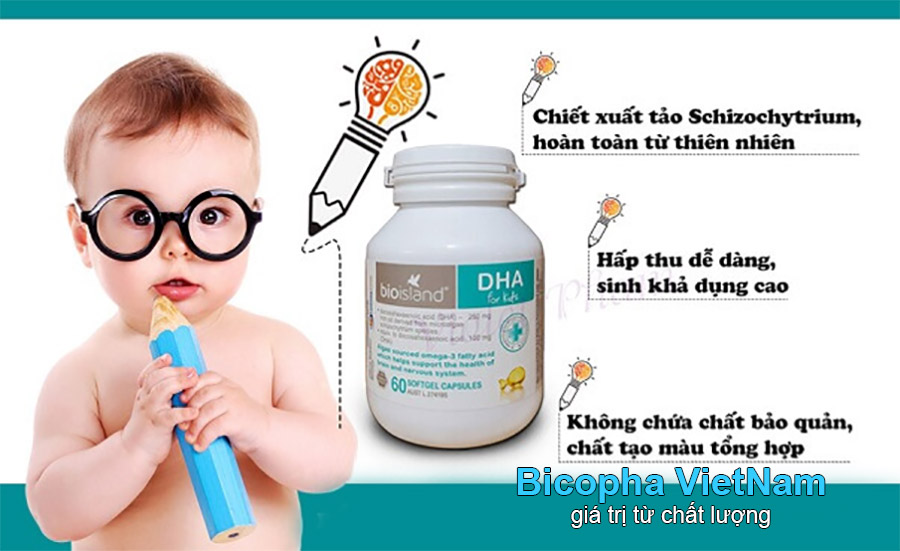 DHA cho bé của úc Bio Island 60 viên