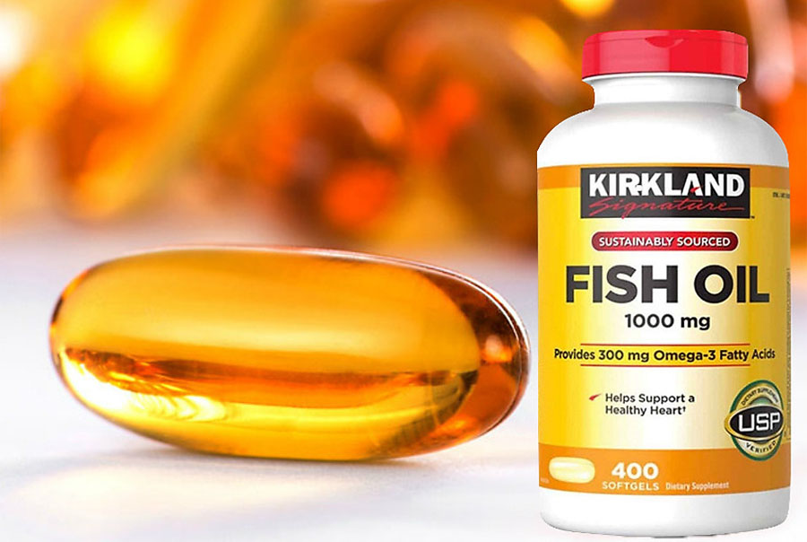 Dầu cá omega 3 cho bà bầu của Mỹ Kirklland Fish Oil