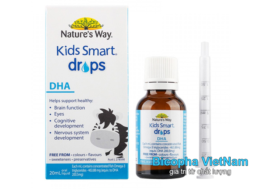 hình ảnh Dầu cá omega 3 Natures Way Kids Smart Drops của Úc chính hãng