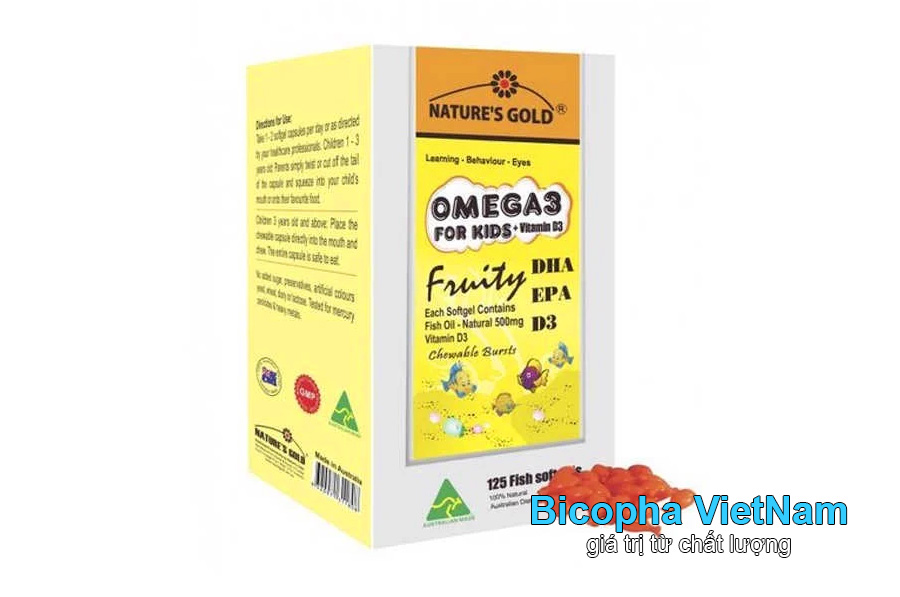 Viên uống Omega 3 For Kids Nature's Gold cho trẻ em