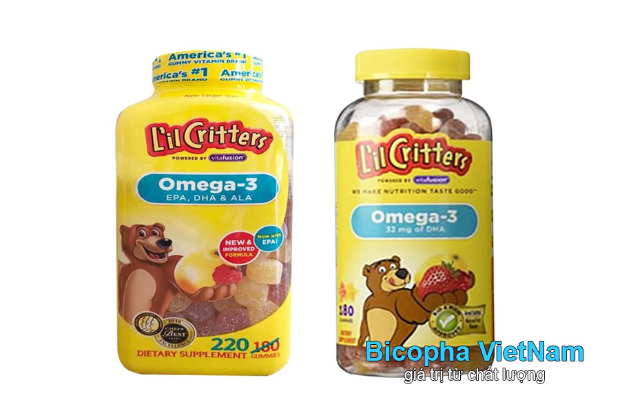 Viên uống Omega 3 cho trẻ em của Mỹ Lil Critters