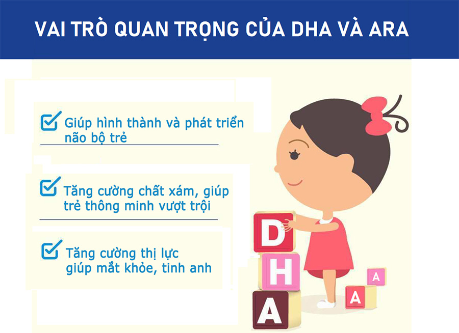 Vai trò quan trọng của DHA và ARA